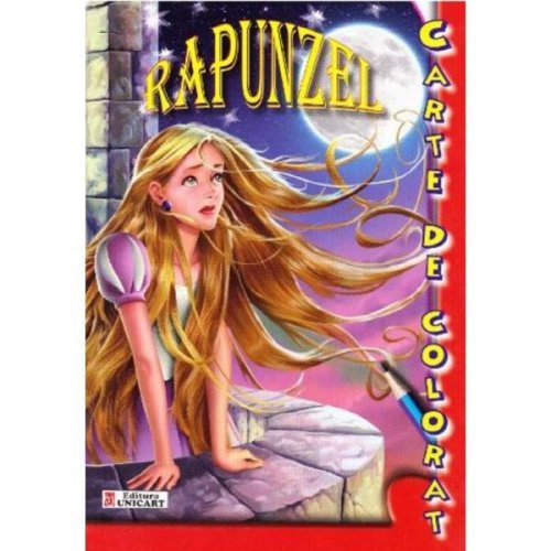 Rapunzel - Carte de colorat, editura Unicart