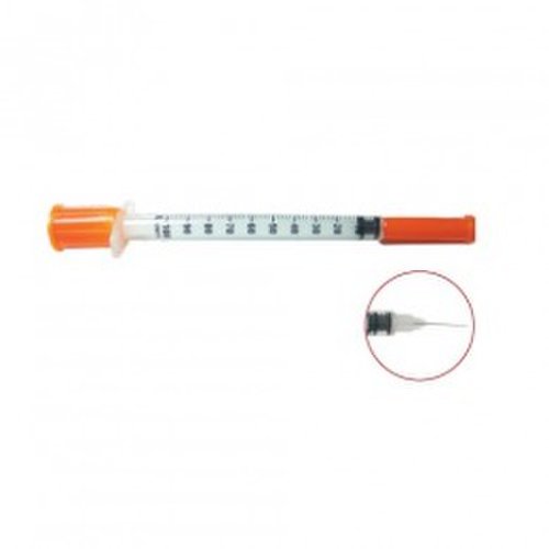 Seringi insulina prima, 1ml, ac incastrat 29g, 1/2' (0.33 x 13mm), piston cauciuc, 100 buc