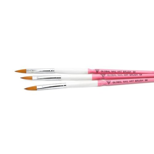 Set 3 pensule pentru acril, Global Fashion
