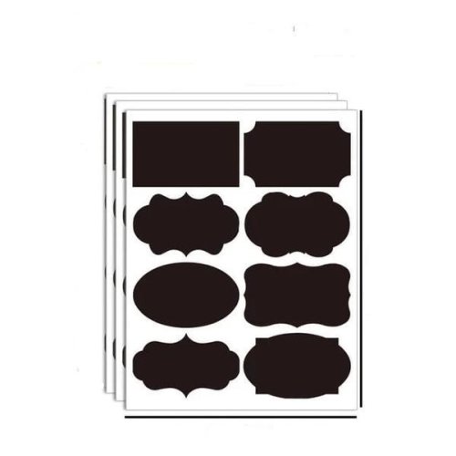 Set 40 Etichete autoadezive, negre, diverse forme, 3.5 x 5 cm