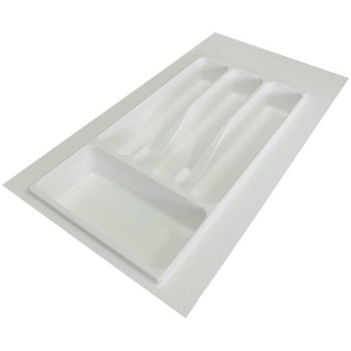 Suport organizare tacamuri, alb, pentru latime corp 350 mm, montabil in sertar bucatarie - Maxdeco