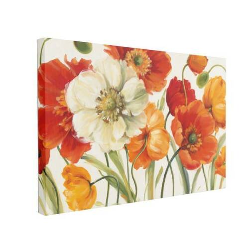 Tablou Canvas Poppies Melody, 50 x 70 cm, 100% Poliester