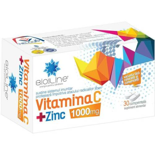 Vitamina C 1000MG+Zinc Helcor, 30 capsule