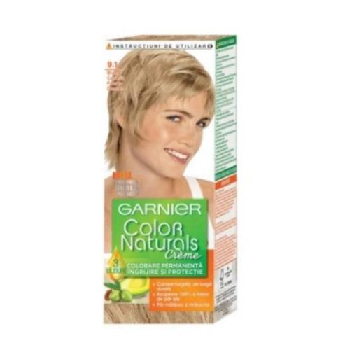 Vopsea de păr Garnier Color Naturals 9.1 Blond Foarte Deschis Cenuşiu, 110 ml