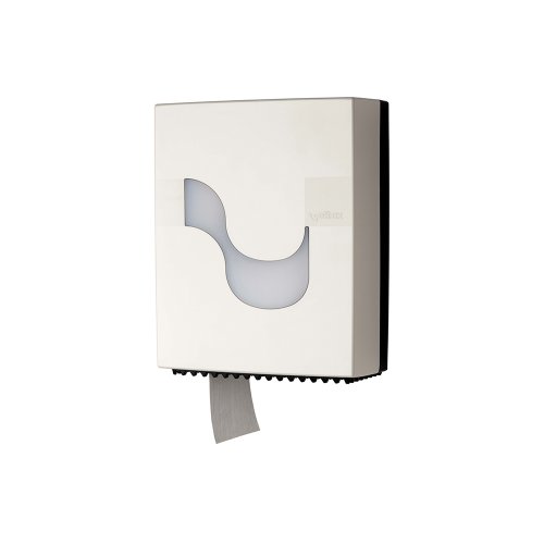 Dispenser Celtex Megamini pentru hartie igienica Mini Jumbo plastic alb
