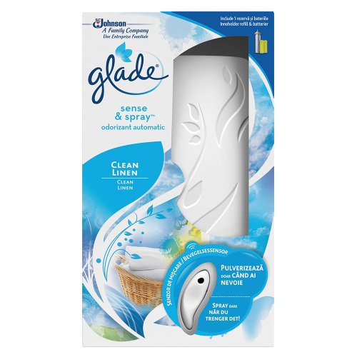 Dispenser odorizare automat Glade Sense&Spray Clean Linen