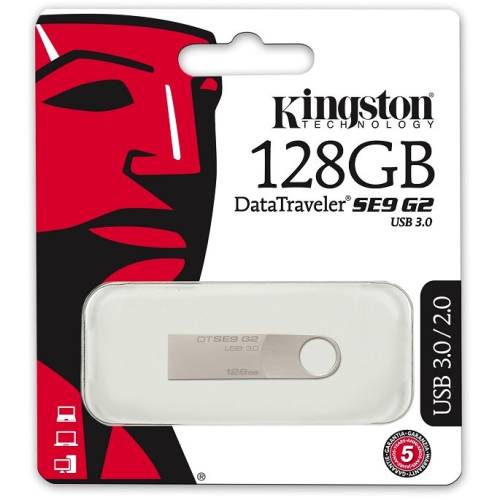 Kingston - Memorie usb 128gb usb3.0 datatraveler se9 g2