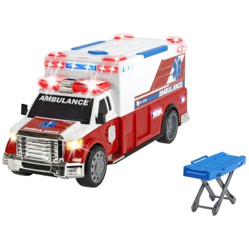 Dickie Toys - Ambulanta Ambulance DT-375, Cu targa
