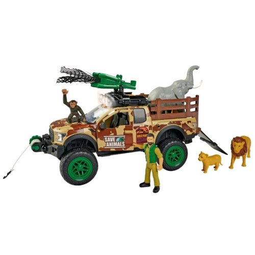 Dickie Toys - Set de joaca Masina Wild Park Ranger, Cu accesorii, Cu figurine
