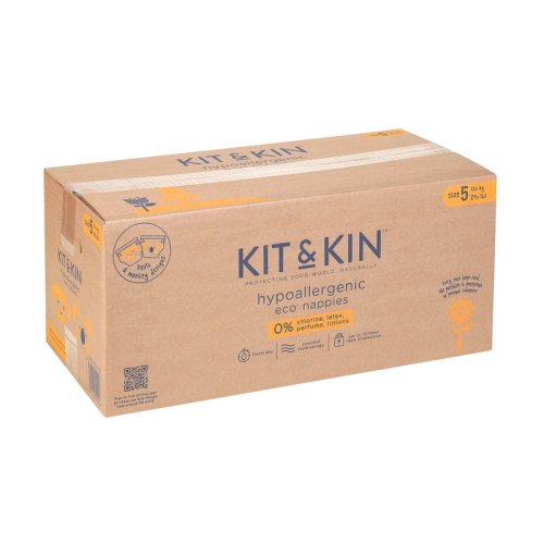 Kit and kin - Scutece Hipoalergenice Eco Kit&Kin, Marimea 5, 11 kg+ , 112 buc