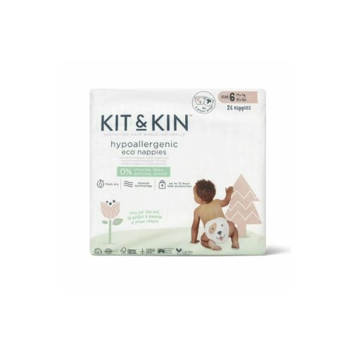 Kit and kin - Scutece Hipoalergenice Eco Kit&Kin, Marimea 6, 14 kg+, 26 buc