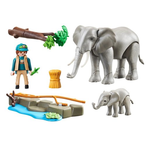 Playmobil - Set de constructie Habitatul elefantilor Family Fun