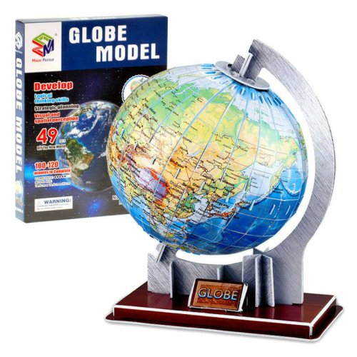 Puzzle educational 3D, Globul pamantesc, 49 de piese