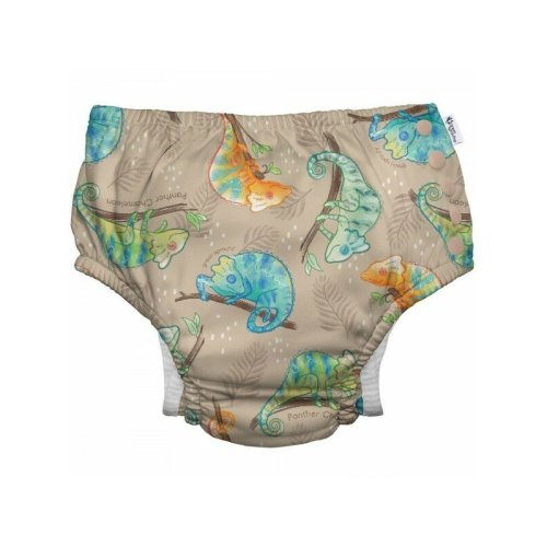 Sand Panther Chameleon 24 luni - ECO Slip copii SPF 50+ refolosibil, cu capse Green Sprouts by iPlay