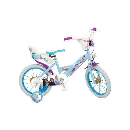 Toimsa - Bicicleta cu pedale , Disney Frozen 2, 16 , Cu roti ajutatoare, Multicolor