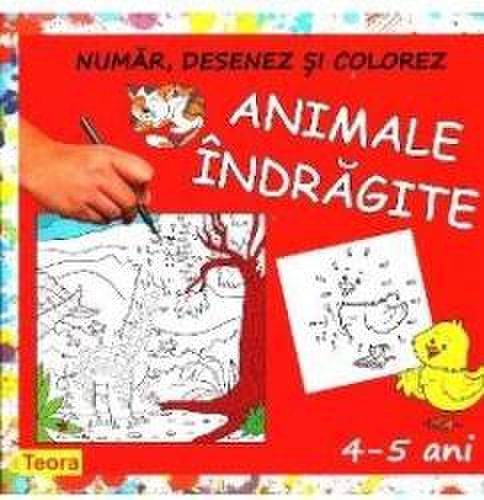 Animale indragite - Numar desenez si colorez
