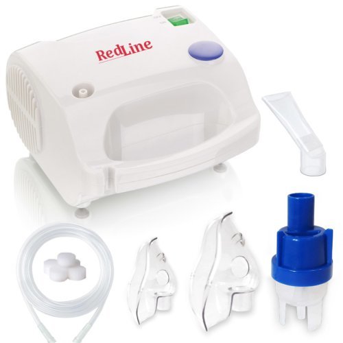 Aparat aerosoli RedLine NB-230C, nebulizator cu compresor, masca pediatrica si masca adulti