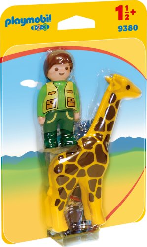 Ingrijitor Zoo cu girafa Playmobil 1.2.3