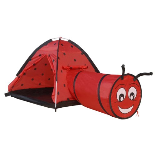 Cort cu tunel pentru copii Iplay-Toys Ladybird Tent