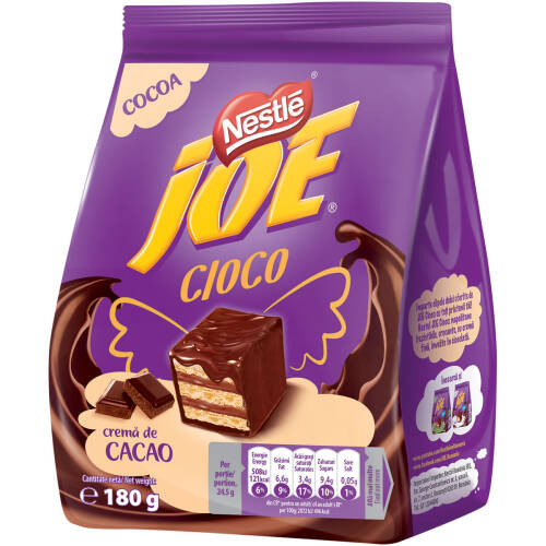 Napolitane gluzarate in ciocolata cu crema de cacao Joe, 180 g