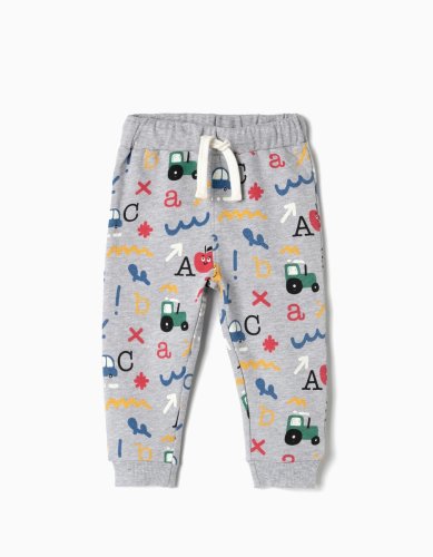 Pantaloni sport cu banda elastica Zippy Alphabet