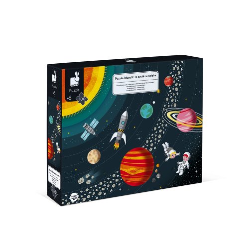 Set Puzzle din carton cu 100 de piese și 1 poster - Sistemul solar