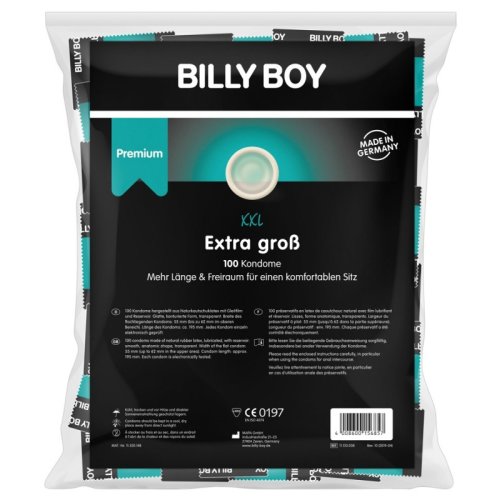 100 Prezervative Latex Billy Boy Extra Large XXL