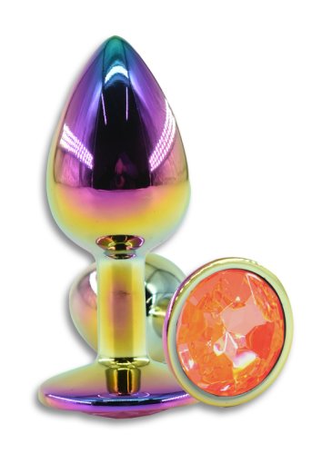 Dop Anal Metalic Leroy Small Multicolor Cristal Portocaliu Passion Labs