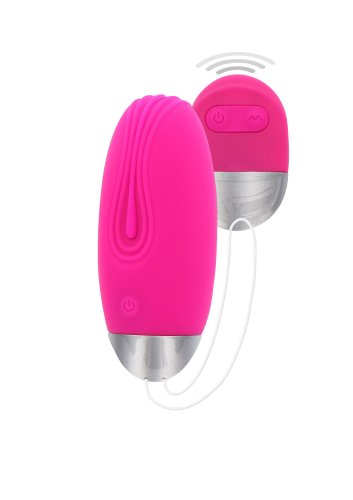 Toy Joy - Ou vibrator funky remote egg 10 moduri vibratii silicon roz