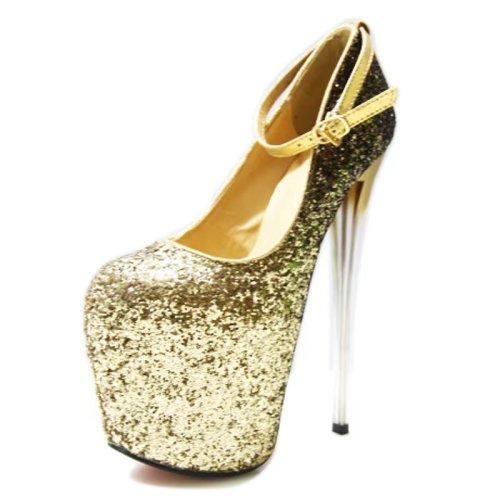 Std - Pantofi sexy goldy, size 37, auriu