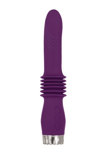 Adam & Eve - Vibrator deep love thrusting, 3 viteze impingere, 8 moduri vibratii, silicon, usb, violet, 24.7 cm