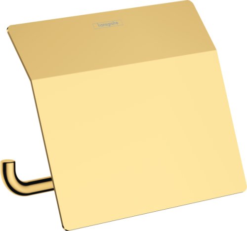 Suport hartie igienica cu aparatoare Hansgrohe AddStoris gold optic lustruit