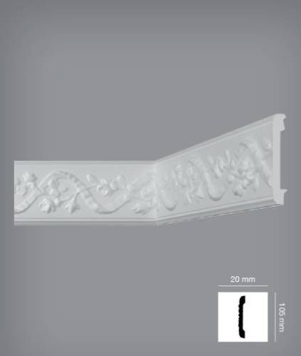 Bagheta decorativa tavan 106 x 20 mm - 2 ml | X110