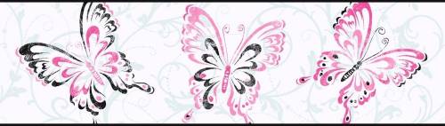 York Wallcoverings - Bordura butterfly scroll | gk9031b