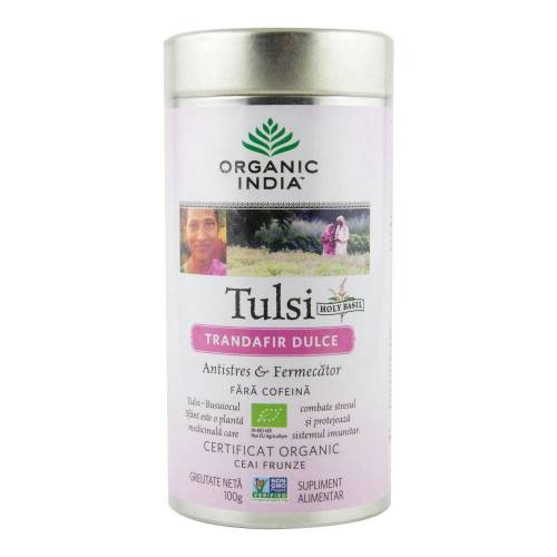 Ceai tulsi trandafir dulce organic india, bio, 100 g