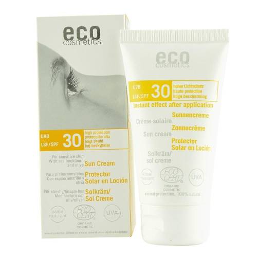 Crema pentru plaja cu protectie solara FPS 30 Eco Cosmetics, bio, 75 ml