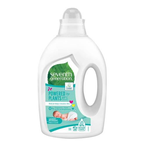 Detergent lichid pentru rufe Free & Clear Baby Seventh Generation, natural, 1L (20 spalari)