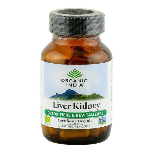 Liver & kidney organic india supliment nutritiv (325 mg), bio, 60 capsule (19,5 g)