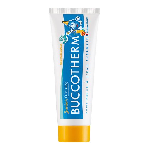 Pasta de dinti pentru copii (7 - 12 ani) cu aroma de ceai de piersica Buccotherm, bio, 50 ml