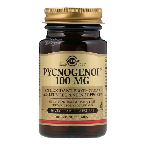 Pycnogenol (antioxidant din scoarta pinului mediteranean) 100mg 30 capsule, solgar, natural