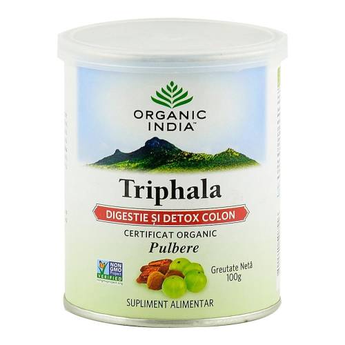 Triphala pudra organic india supliment nutritiv, bio, 100 g