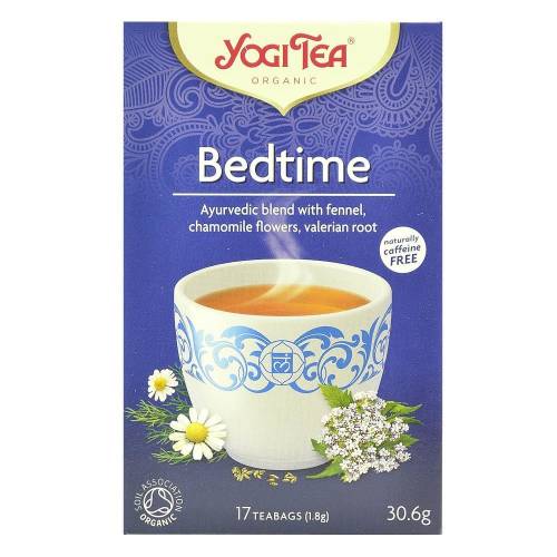 Yogi Tea Bedtime, ceai ayurvedic de seara cu fenicul, musetel si valeriana, bio, 30,6 g