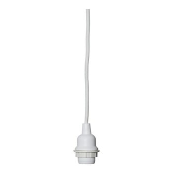 Cablu cu dulie pentru bec Best Season Cord Ute, lungime 5 m, alb