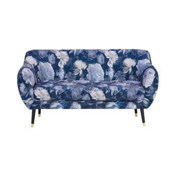 Canapea cu 2 locuri Mazzini Sofas Benito Floral, albastru