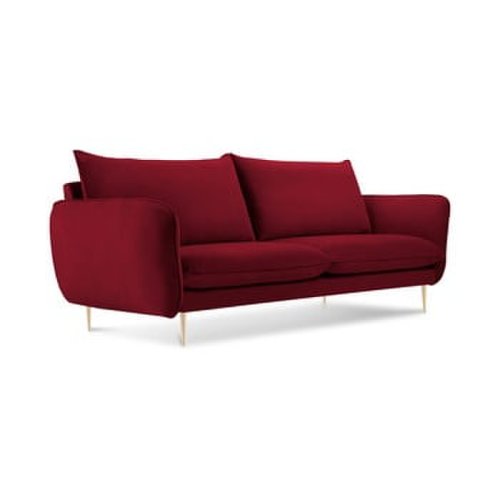 Canapea cu tapițerie din catifea Cosmopolitan Design Florence, roșu