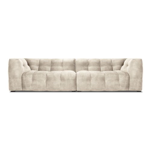 Canapea cu tapițerie din catifea Windsor & Co Sofas Vesta, 280 cm, bej