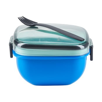 Cutie cu furculiță pentru prânz Bahne & CO, albastru