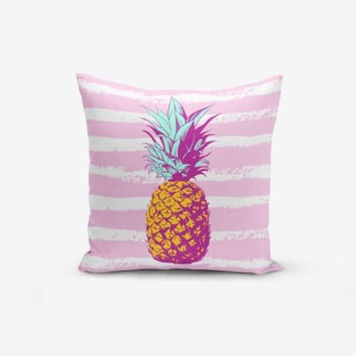 Față de pernă cu amestec din bumbac Minimalist Cushion Covers Colorful Pineapple, 45 x 45 cm