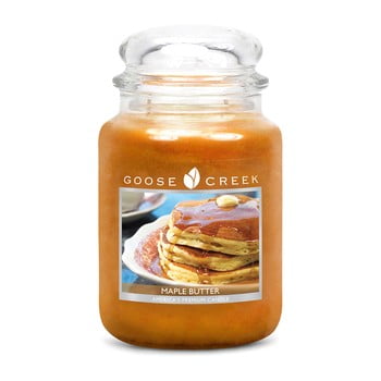 Lumânare parfumată în recipient de sticlă Goose Creek Maple Butter, 150 ore de ardere