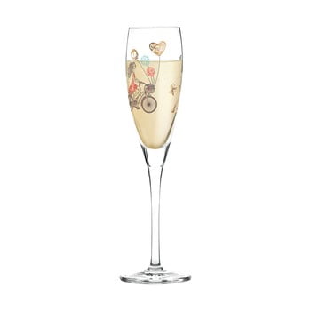 Pahar din sticlă cristalină pentru șampanie Ritzenhoff Alice Wilson Bike, 140 ml